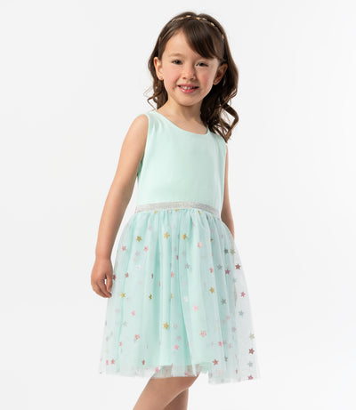 Vestido niña con tul 2 años / Menta