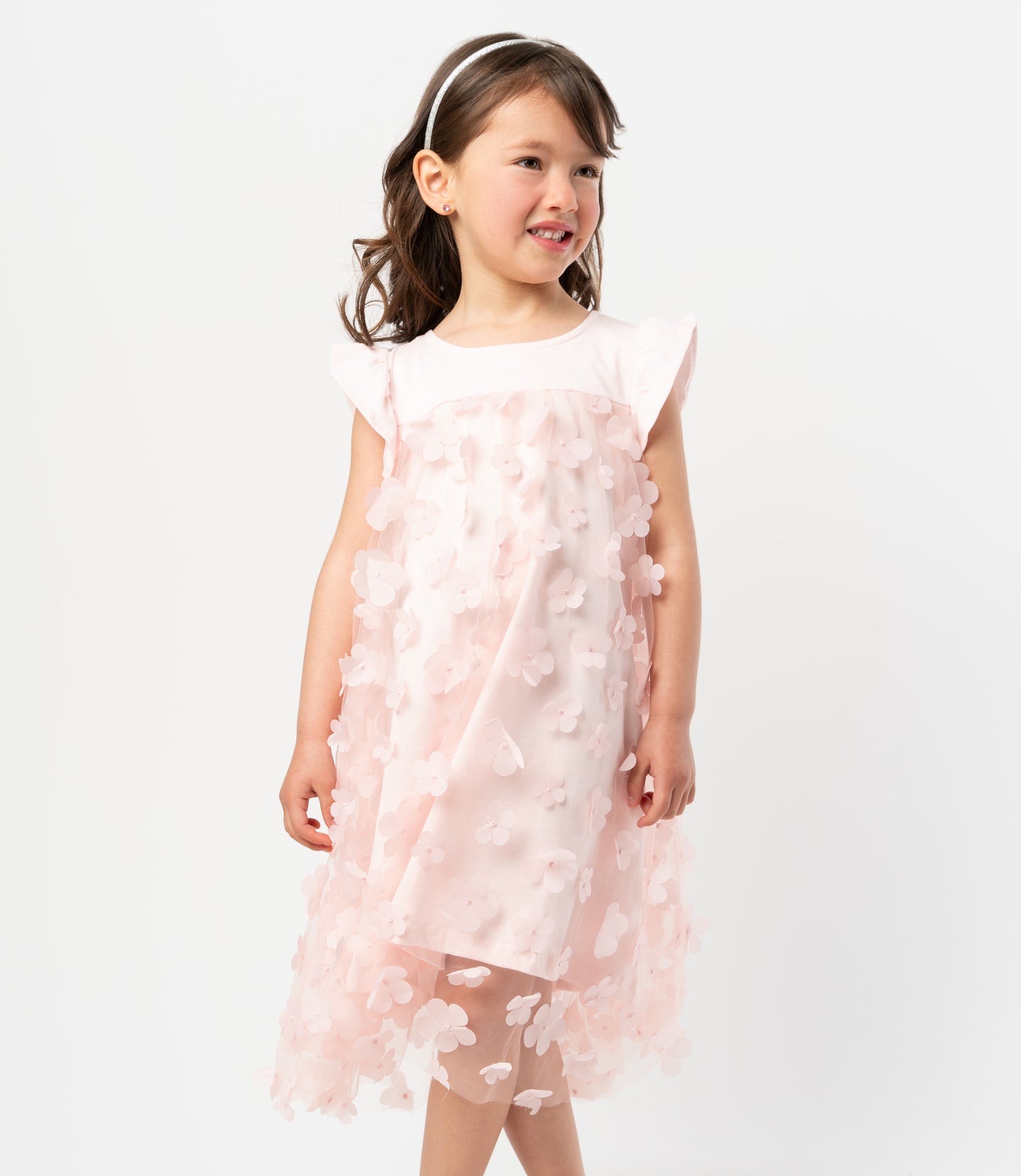 Vestido niña con flores 2 años / Rosado