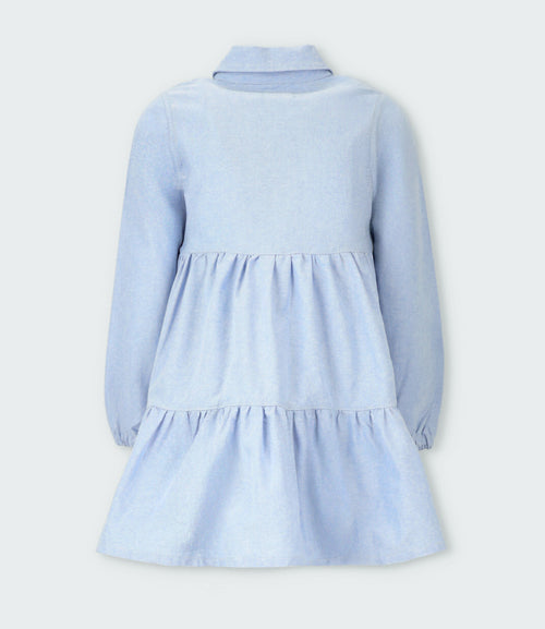 Vestido niña denim 2 años / Celeste