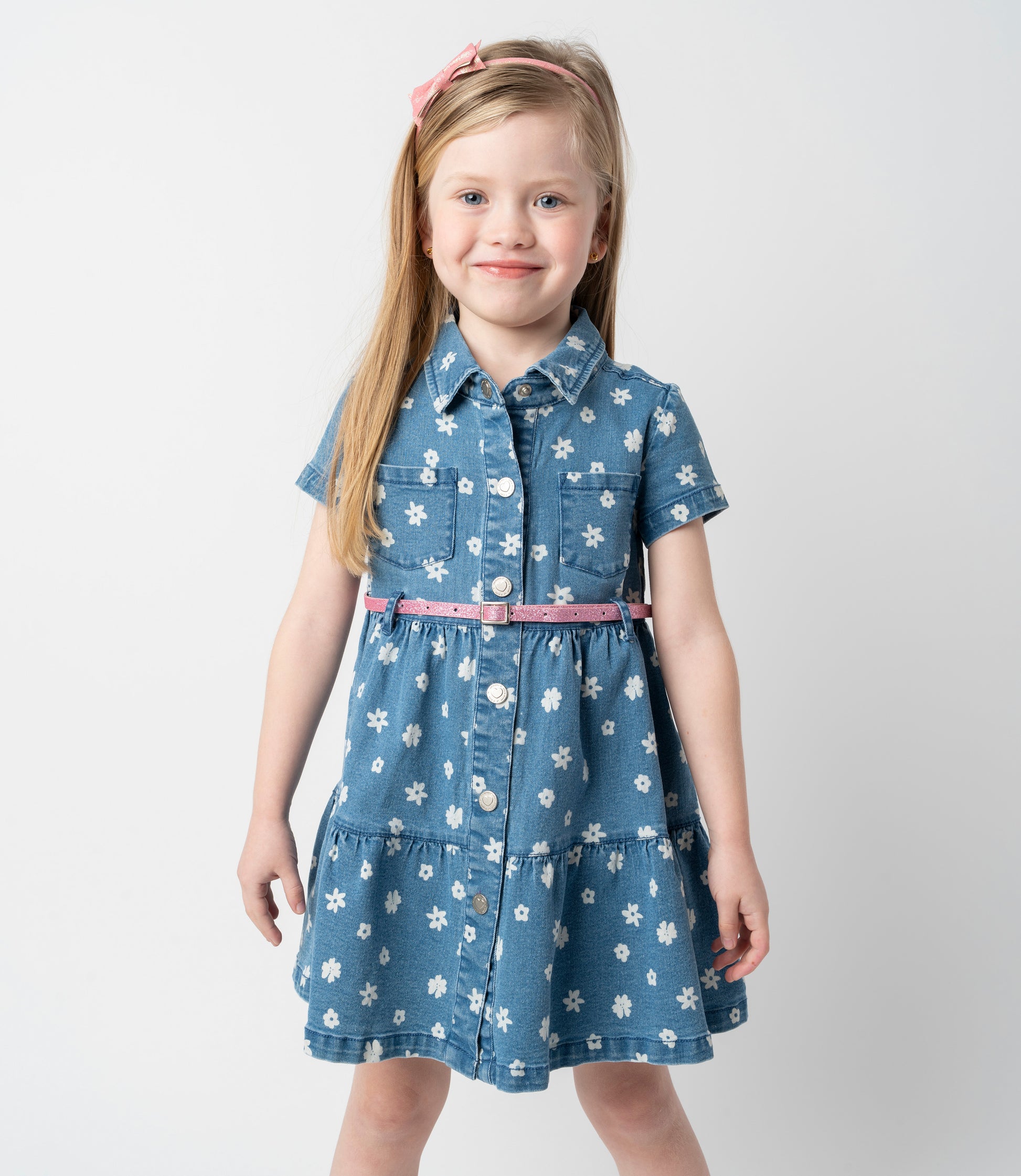 Vestido niña denim 2 años / Azul Marino