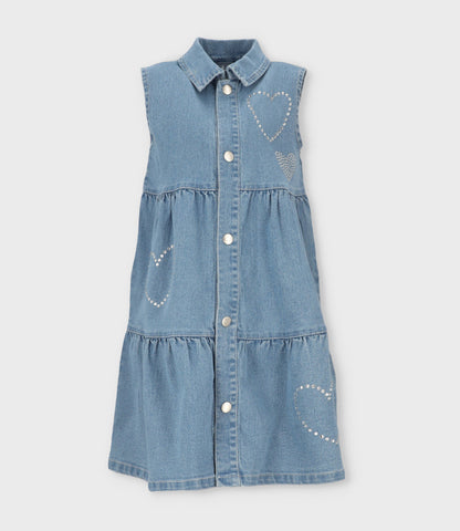 Vestido niña denim