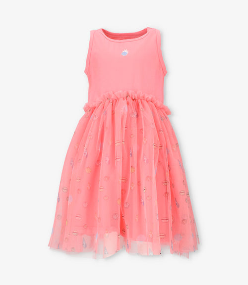 Vestido niña con tul 2 años / Coral