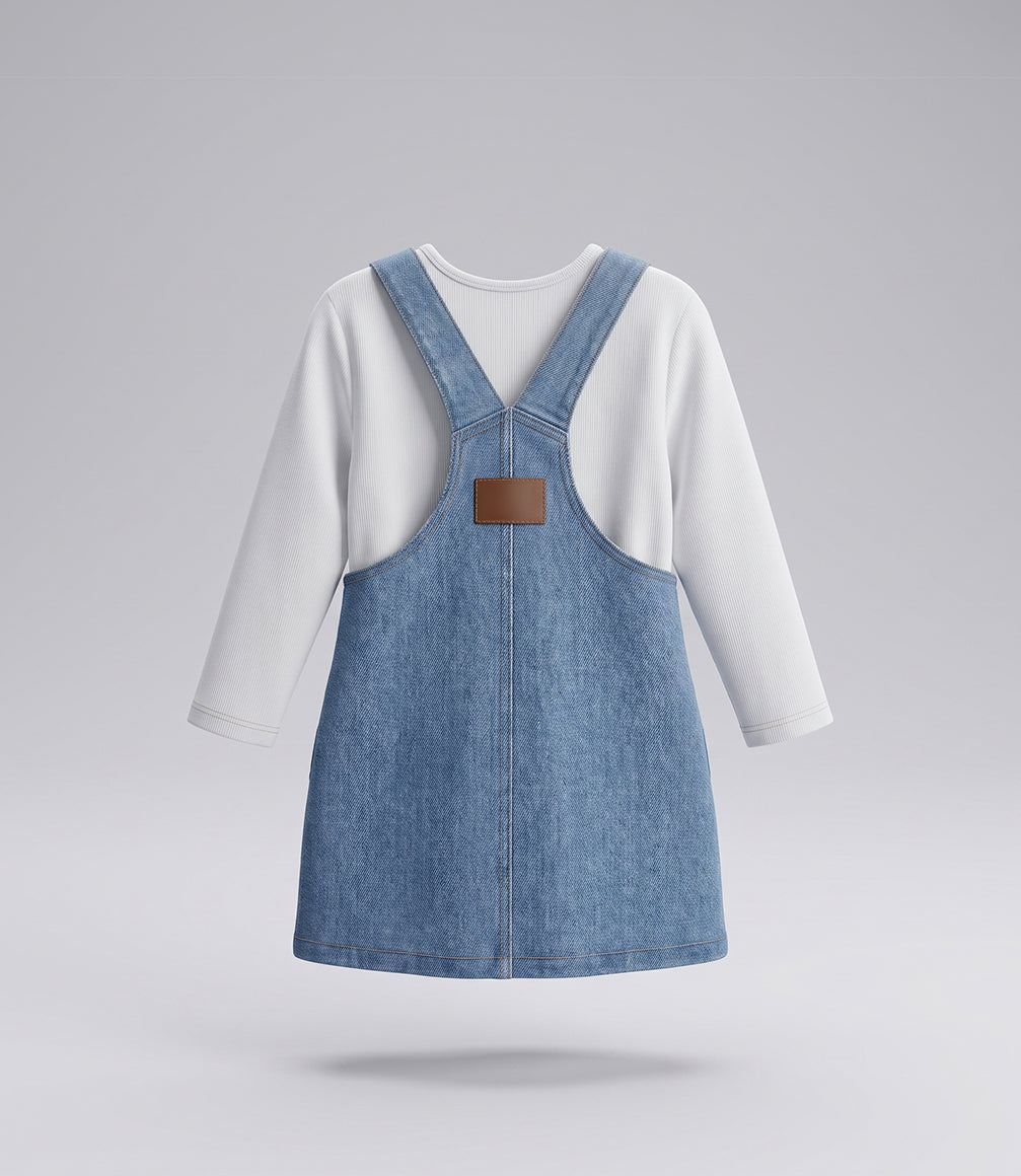 Vestido niña jumper 2 años / Celeste