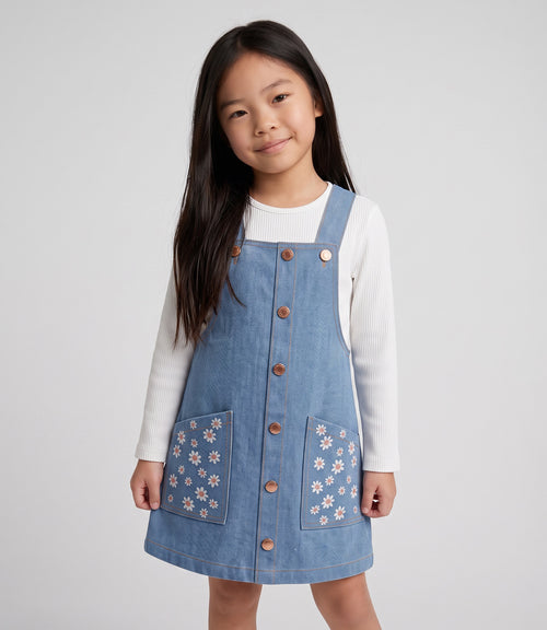 Vestido niña jumper 2 años / Celeste