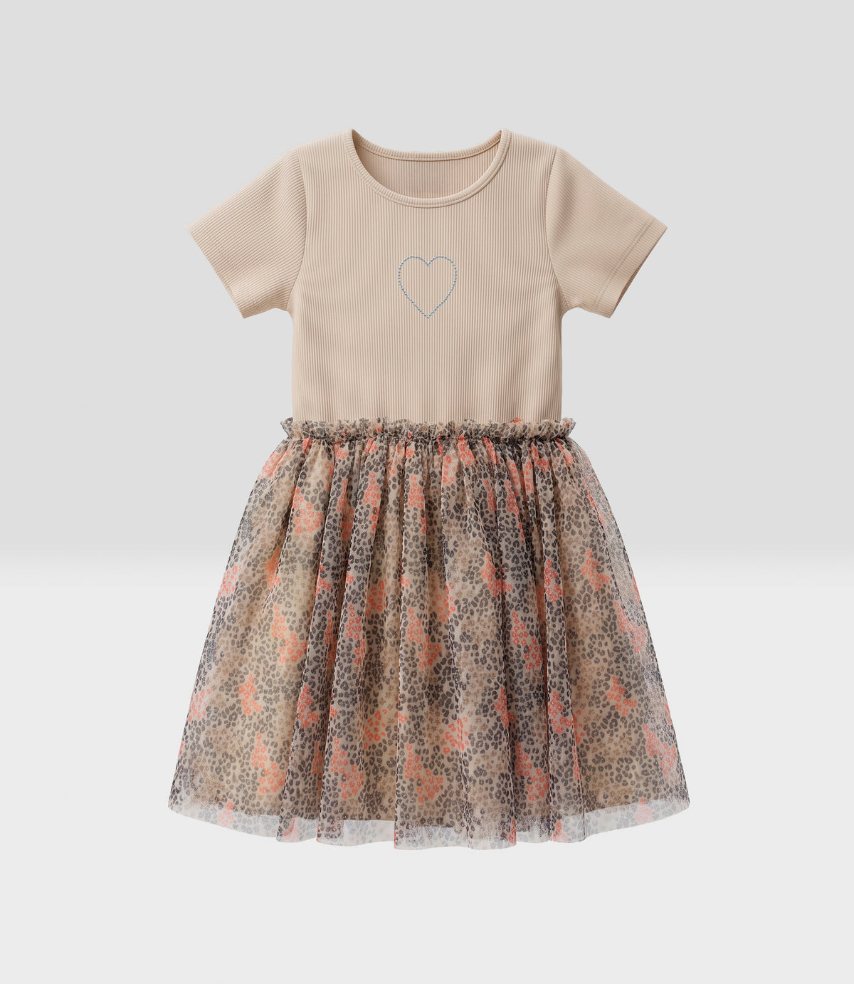 Vestido niña animal print 2 años / Beige