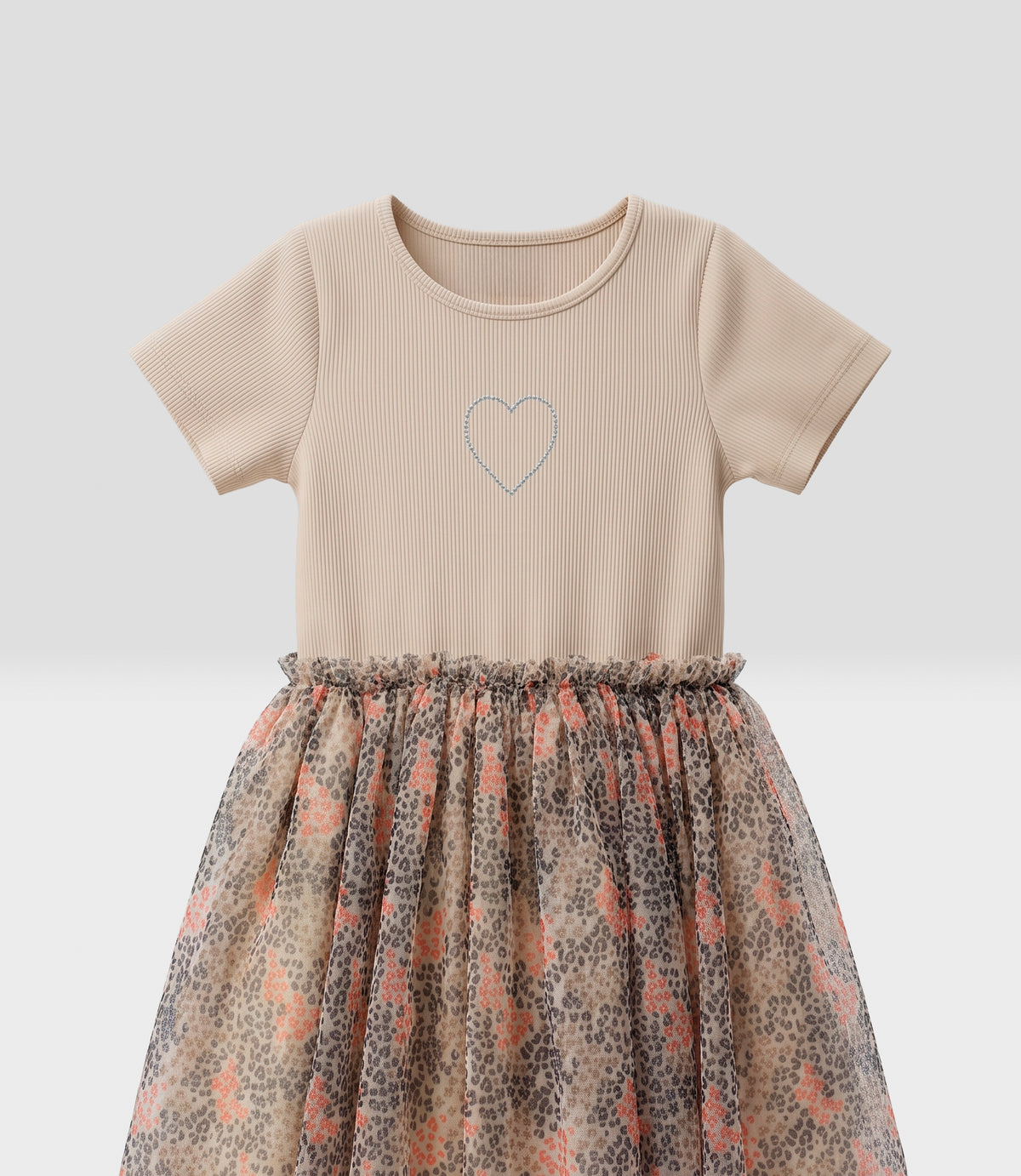 Vestido niña animal print 2 años / Beige