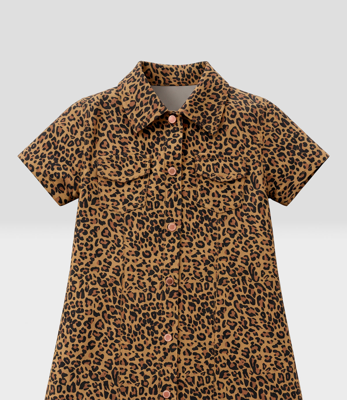 Vestido niña animal print 6 años / Café