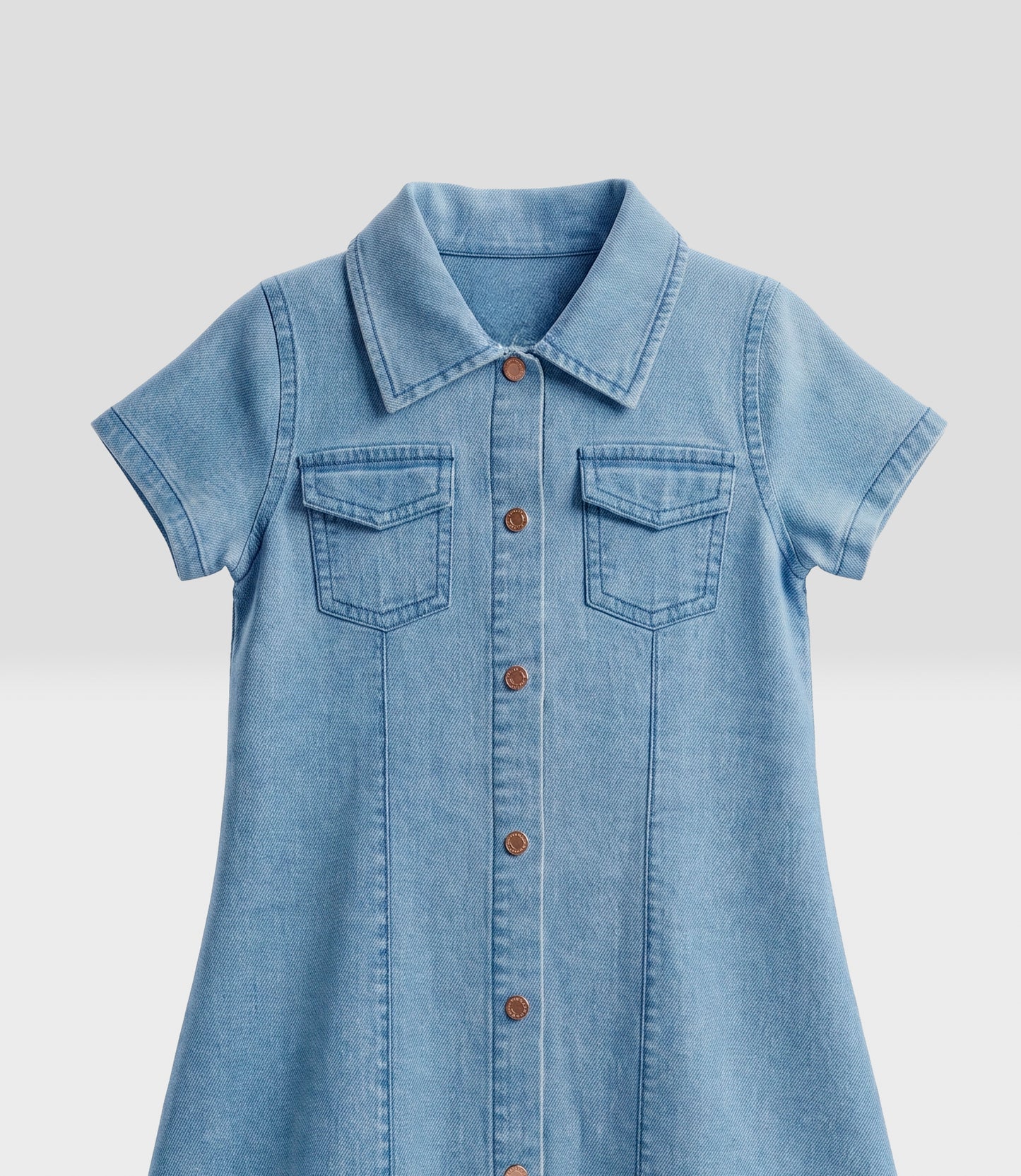 Vestido niña denim 2 años / Celeste