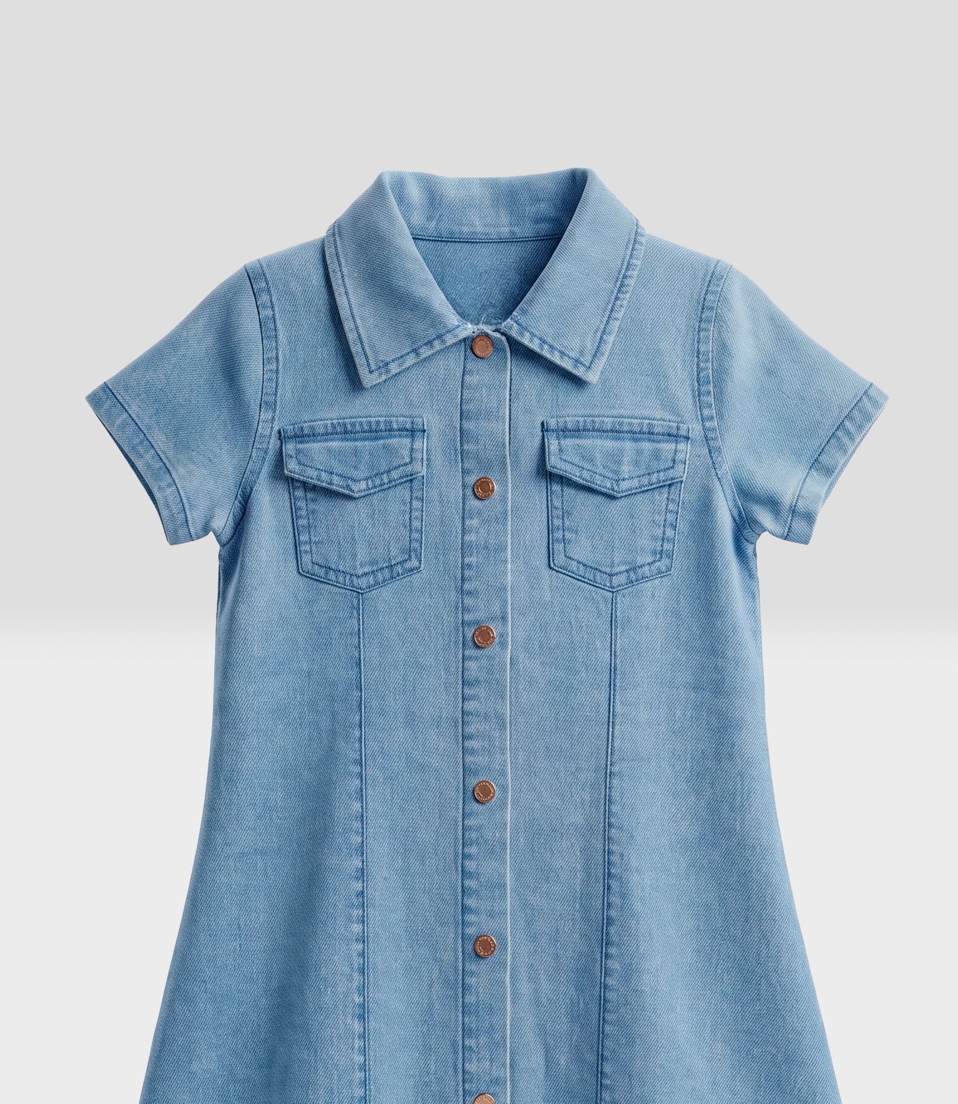 Vestido niña denim 2 años / Celeste