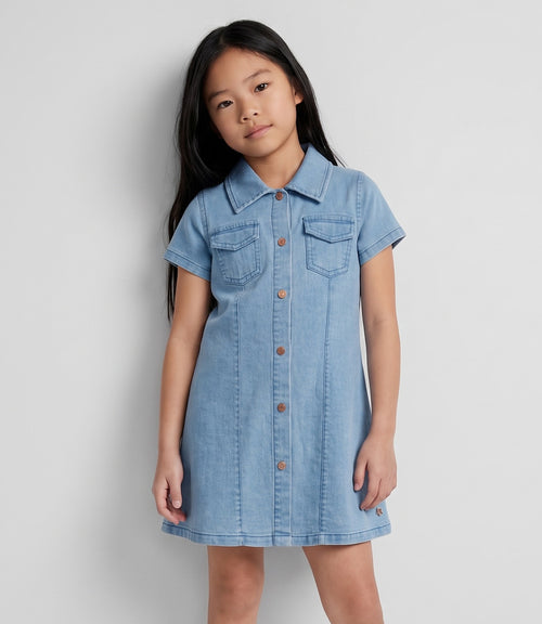 Vestido niña denim 2 años / Celeste