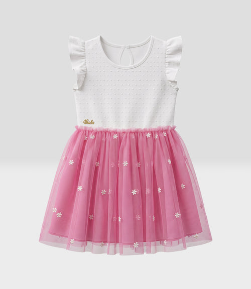 Vestido niña con tul 2 años / Coral