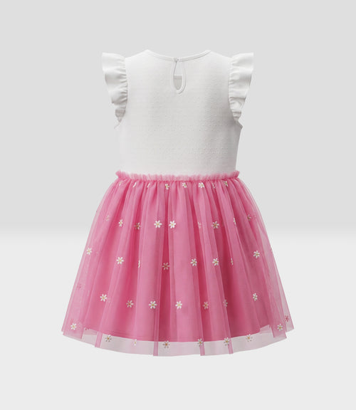 Vestido niña con tul 2 años / Coral