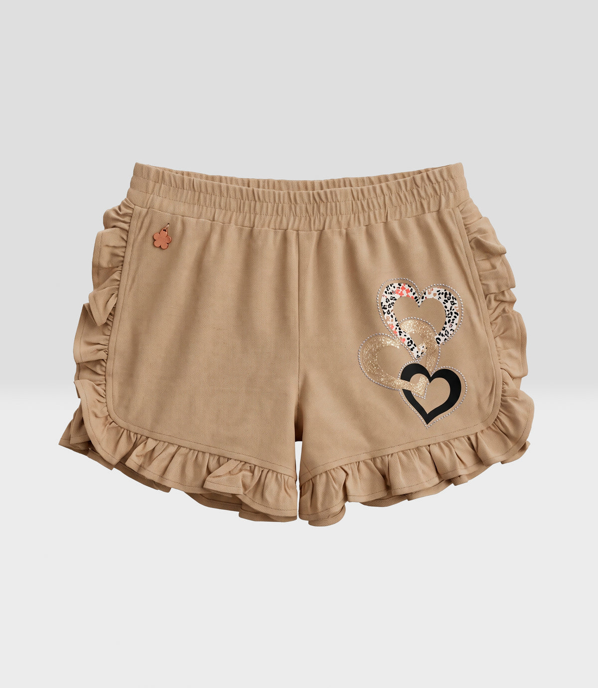 Short niña con vuelos 2 años / Camel