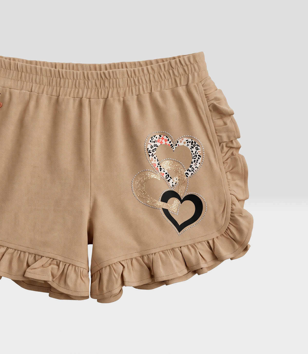 Short niña con vuelos 2 años / Camel