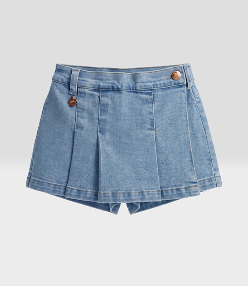 Short niña falda 2 años / Celeste