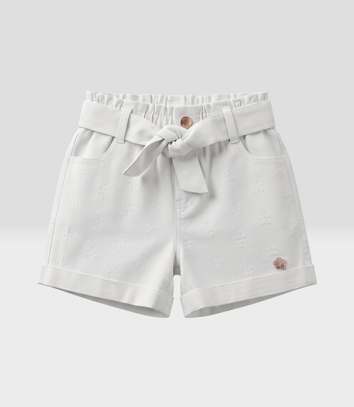 Short niña denim lazo 2 años / Crudo