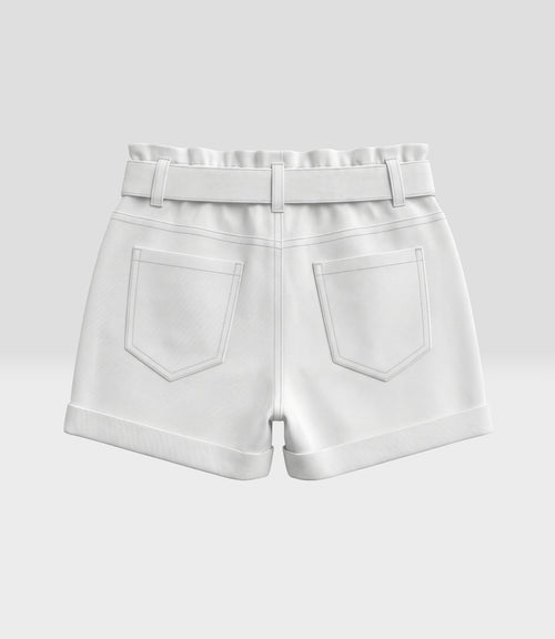 Short niña denim lazo 2 años / Crudo