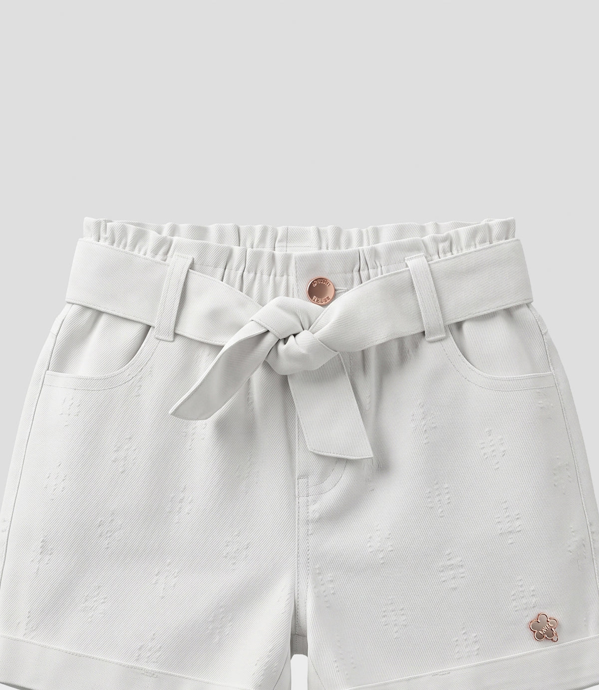 Short niña denim lazo 2 años / Crudo