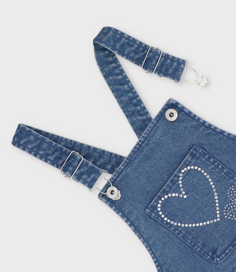 Jardinera niña denim 2 años / Azul Marino