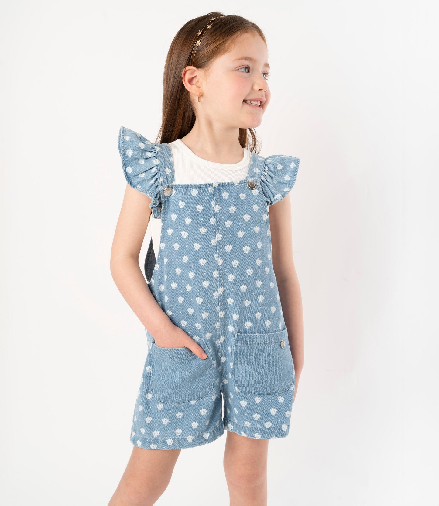 Jardinera niña denim 2 años / Azul Marino