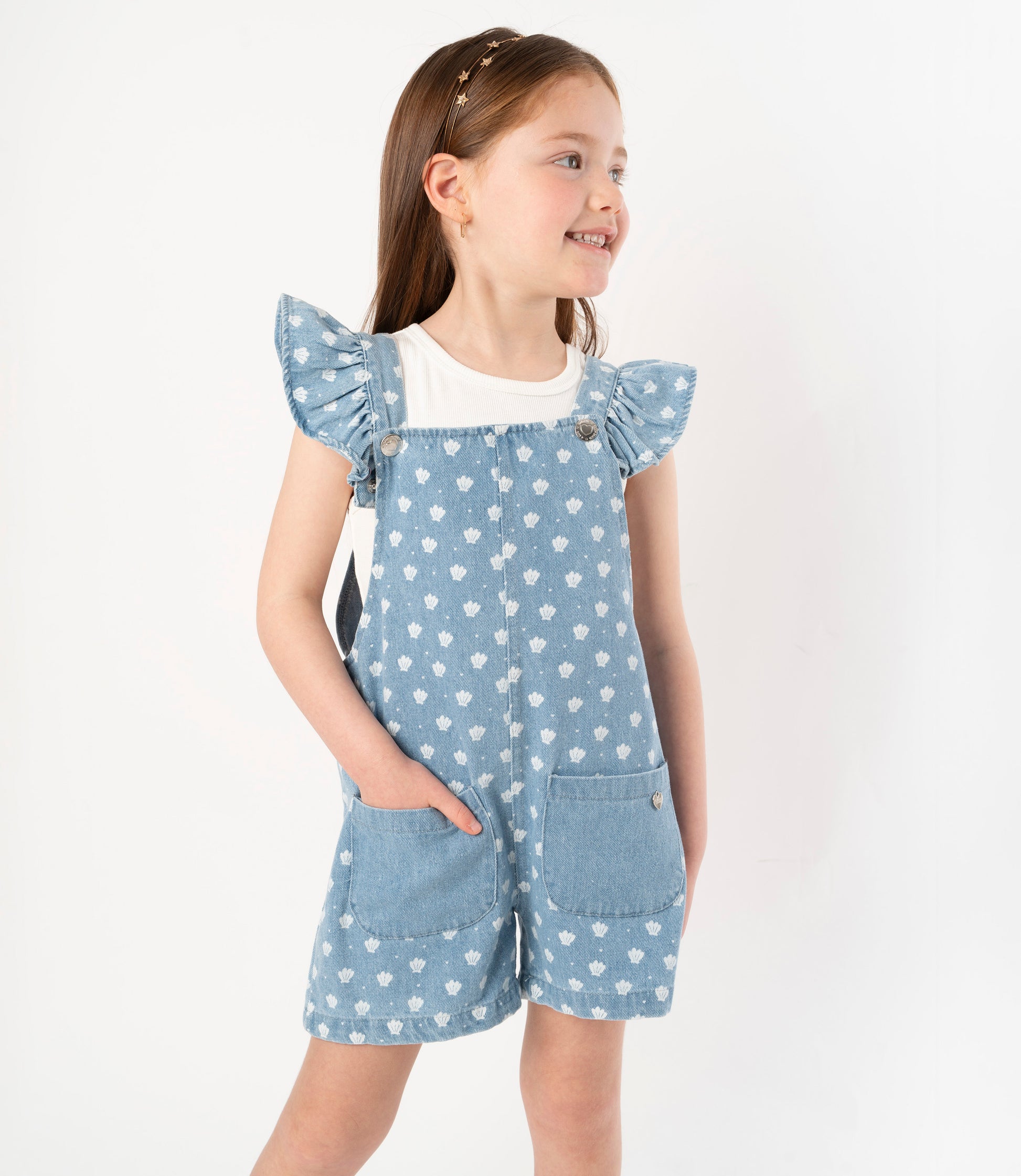 Jardinera niña denim 2 años / Azul Marino