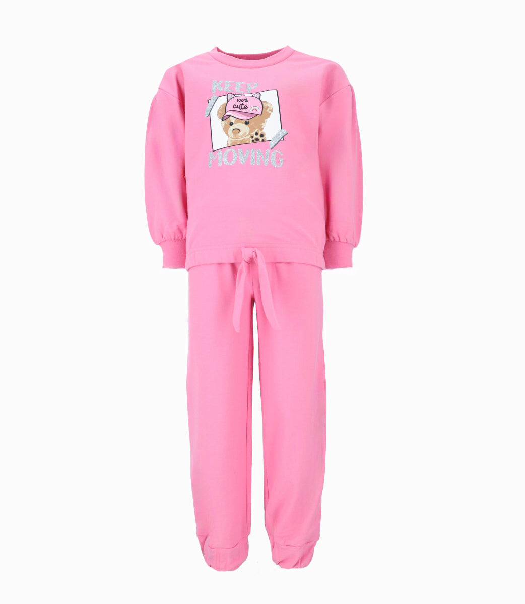 Buzo niña de oso con giltter 2 años / Rosado