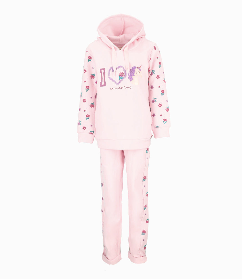 Buzo niña con unicornio 2 años / Rosado