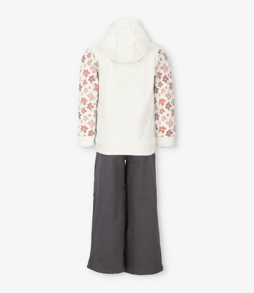 Buzo niña con flores 2 años / Gris