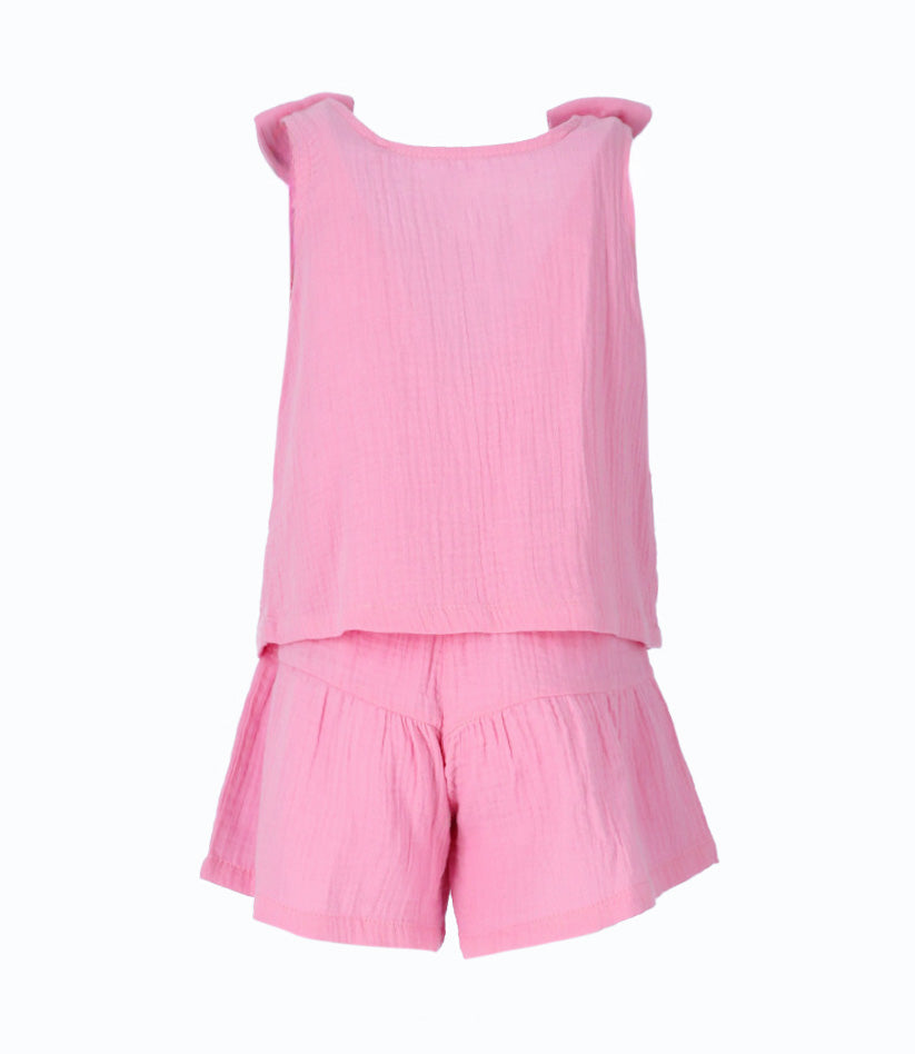 Conjunto niña con lazo 2 años / Rosado