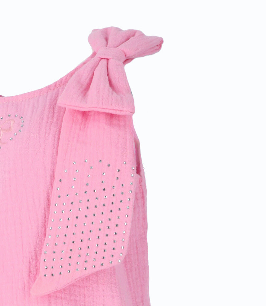 Conjunto niña con lazo 2 años / Rosado