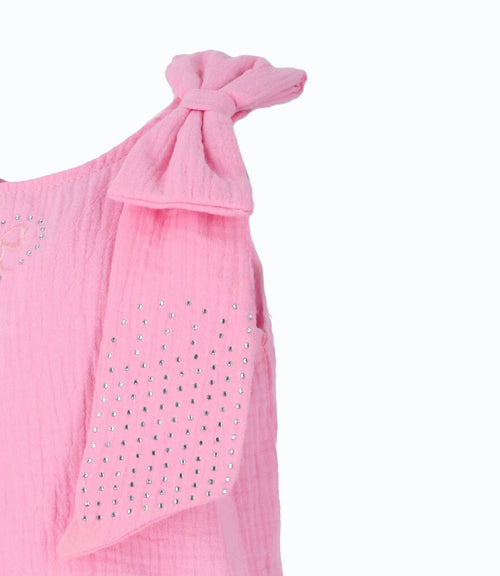 Conjunto niña con lazo 2 años / Rosado