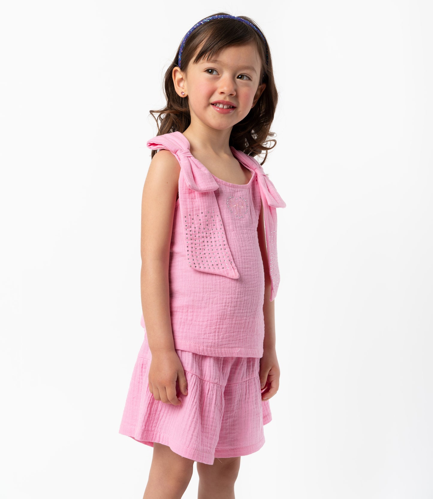 Conjunto niña con lazo 2 años / Rosado