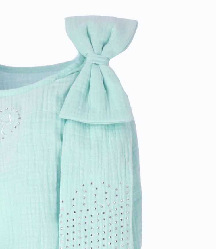 Conjunto niña con lazo 2 años / Menta