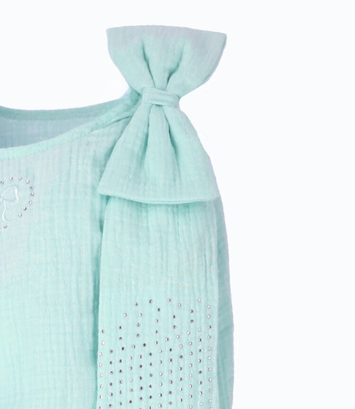 Conjunto niña con lazo 2 años / Menta