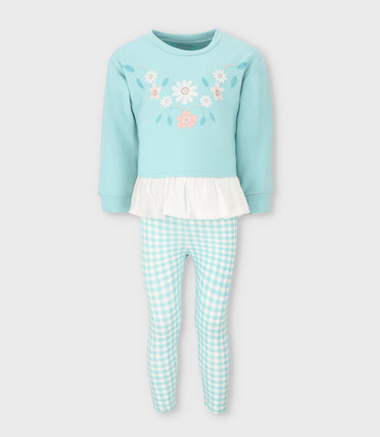 Conjunto niña con flores