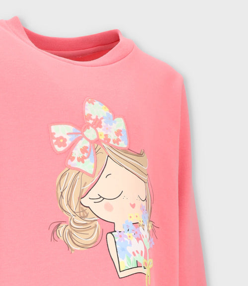 Conjunto niña con diseño 2 años / Coral