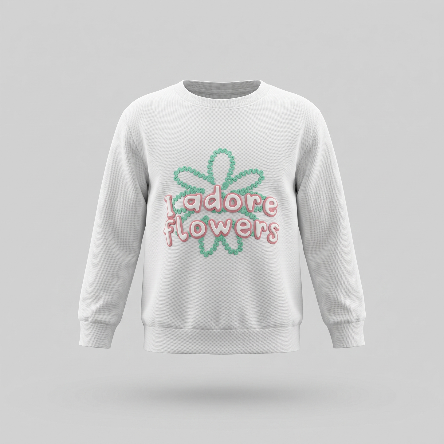 Conjunto niña con flores 2 años / Blanco