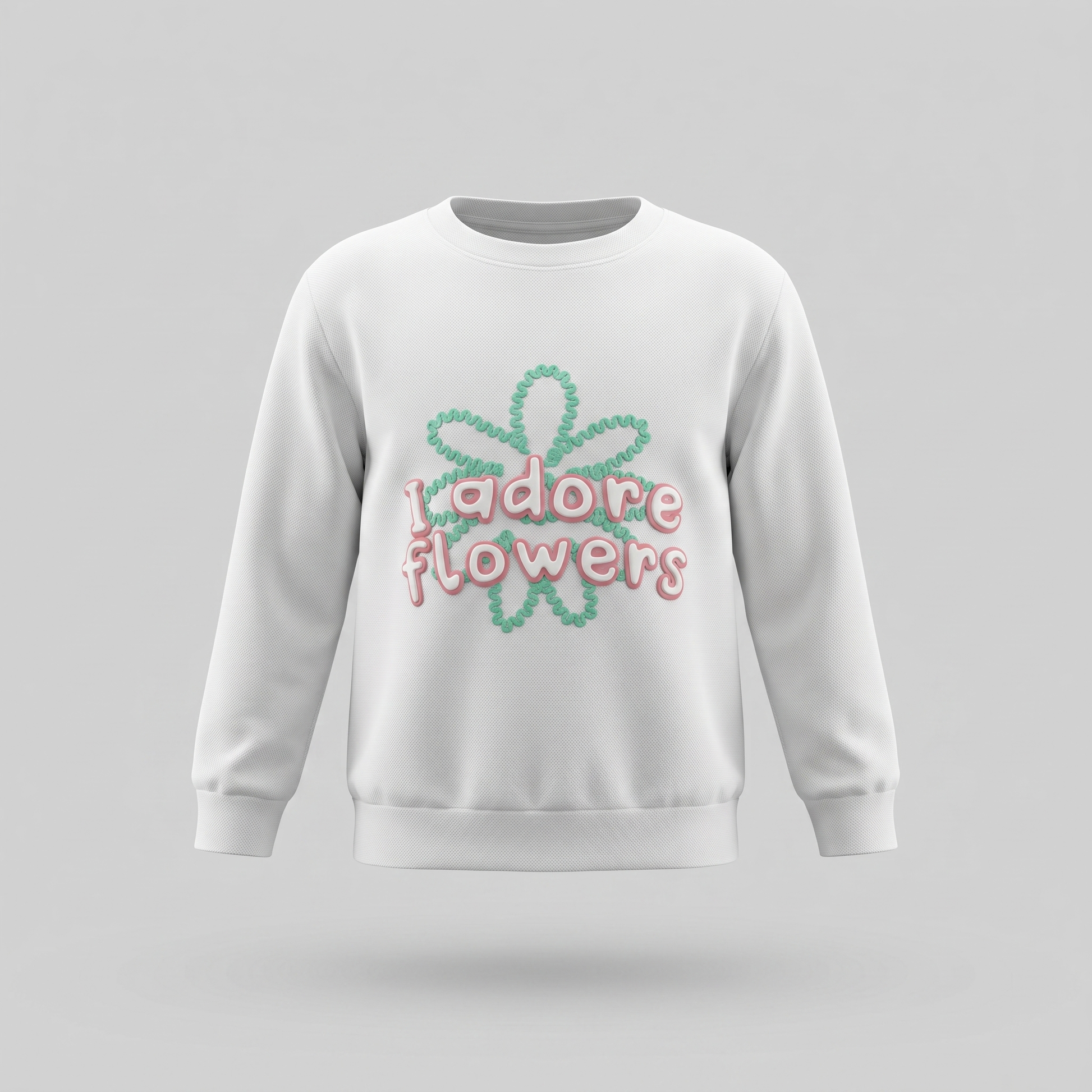 Conjunto niña con flores 2 años / Blanco
