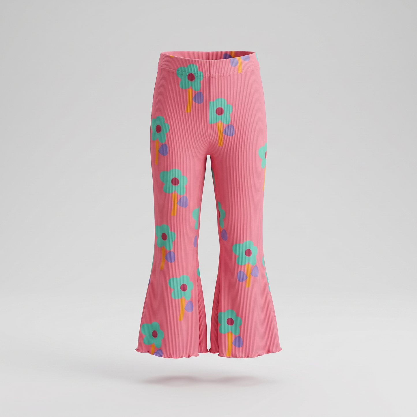 Conjunto niña con flores 2 años / Blanco
