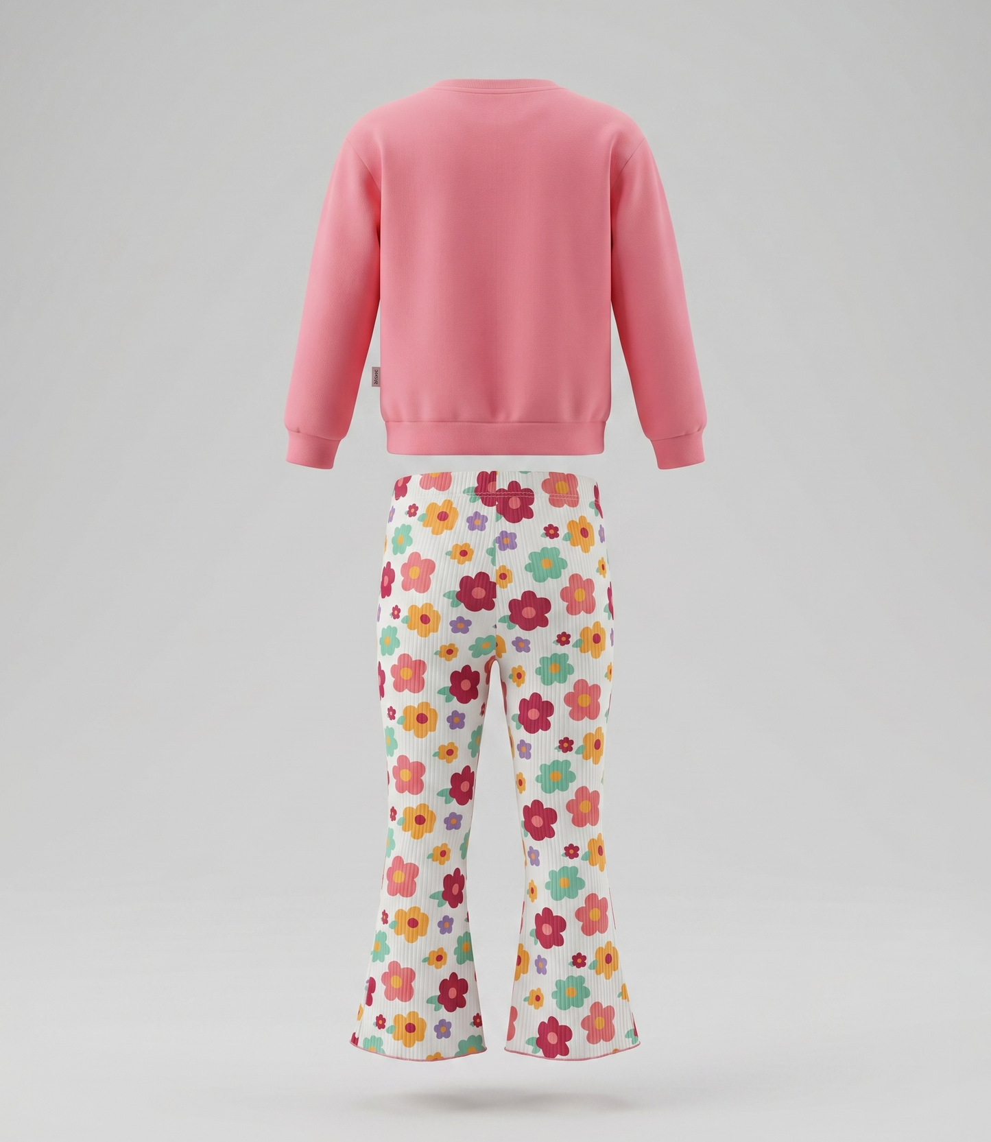 Conjunto niña con flores 2 años / Coral