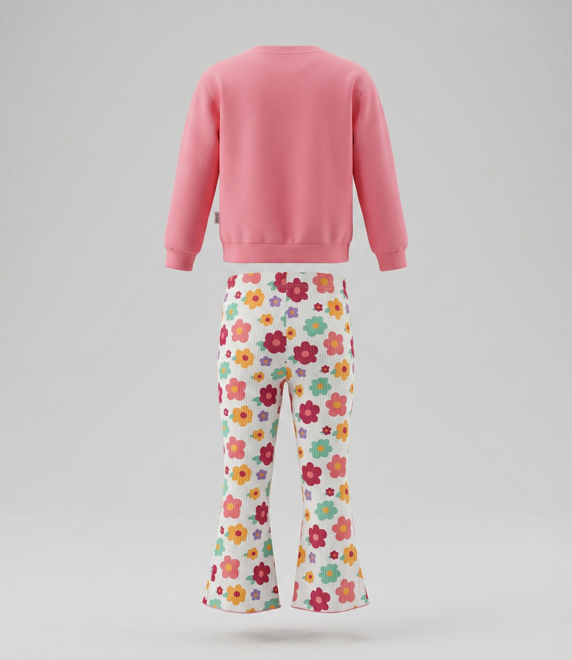 Conjunto niña con flores 2 años / Coral
