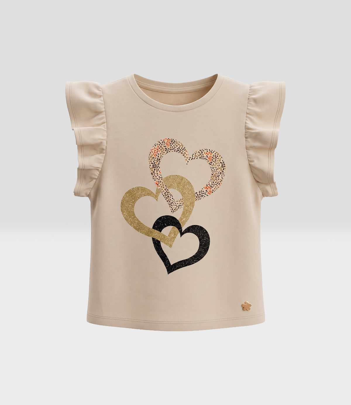 Conjunto niña animal print 2 años / Beige