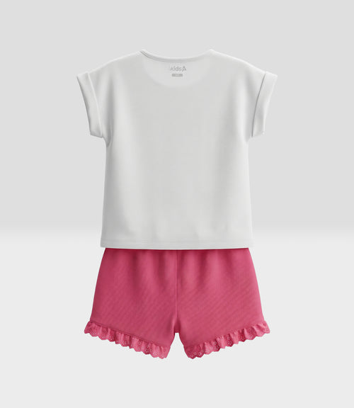 Conjunto niña gatito 2 años / Coral