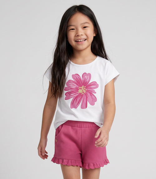 Conjunto niña con flor 2 años / Coral