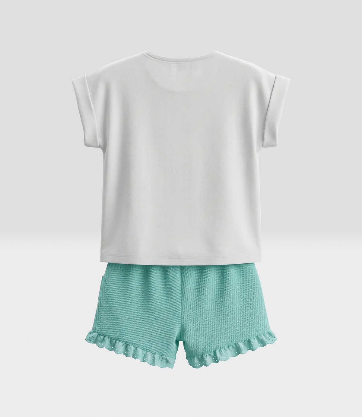 Conjunto niña flor 2 años / Menta