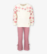Conjunto niña con flores