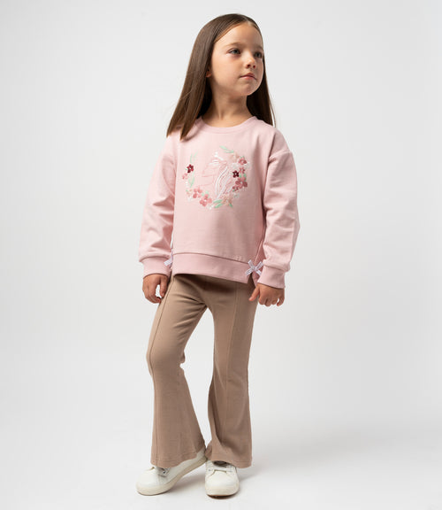 Conjunto niña con unicornio 2 años / Rosado