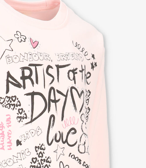 Conjunto niña grafiti 2 años / Rosado