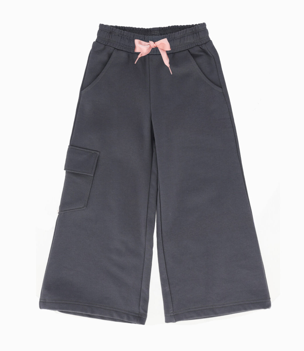 Pantalón de buzo niña cargo 2 años / Gris