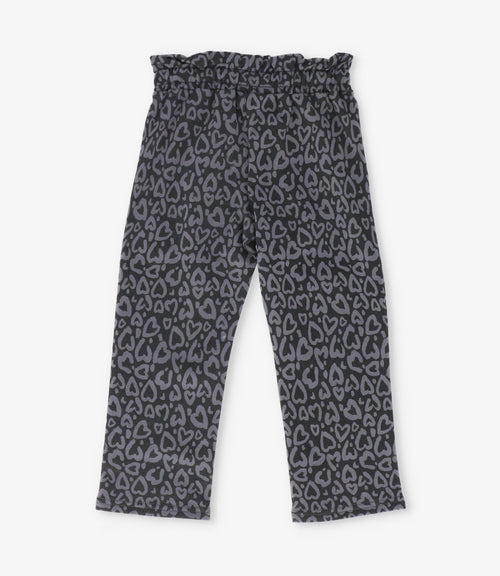 Pantalón de buzo niña corazones 2 años / Gris